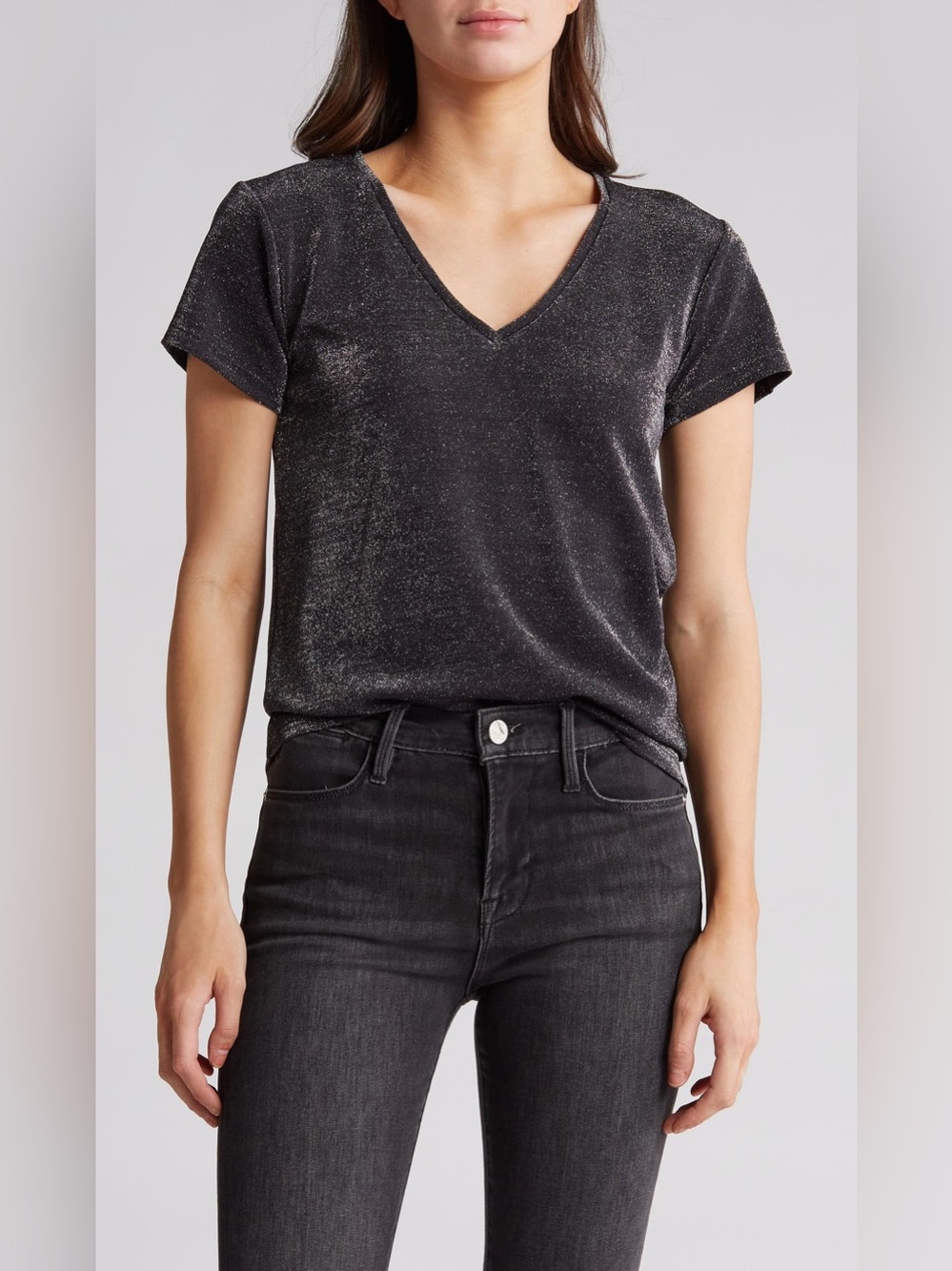 NWT AllSaints Emelyn Shimmer T-Shirt